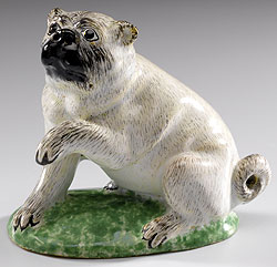 Bild: Mops, Fayence-Figur